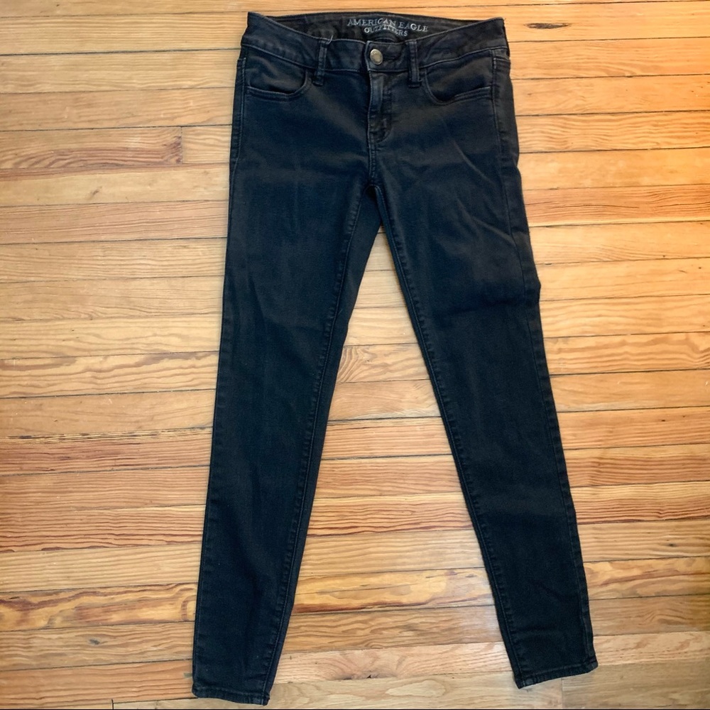 American Eagle Black Jeggings 4 Short